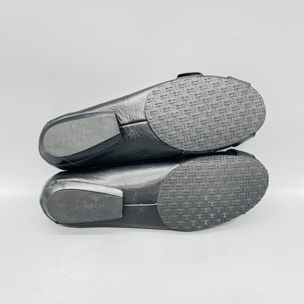 Cole Haan Shoes Womens 7.5 Black Leather Moccasin Flats Buckle Slip On Comfort - Picture 8 of 11